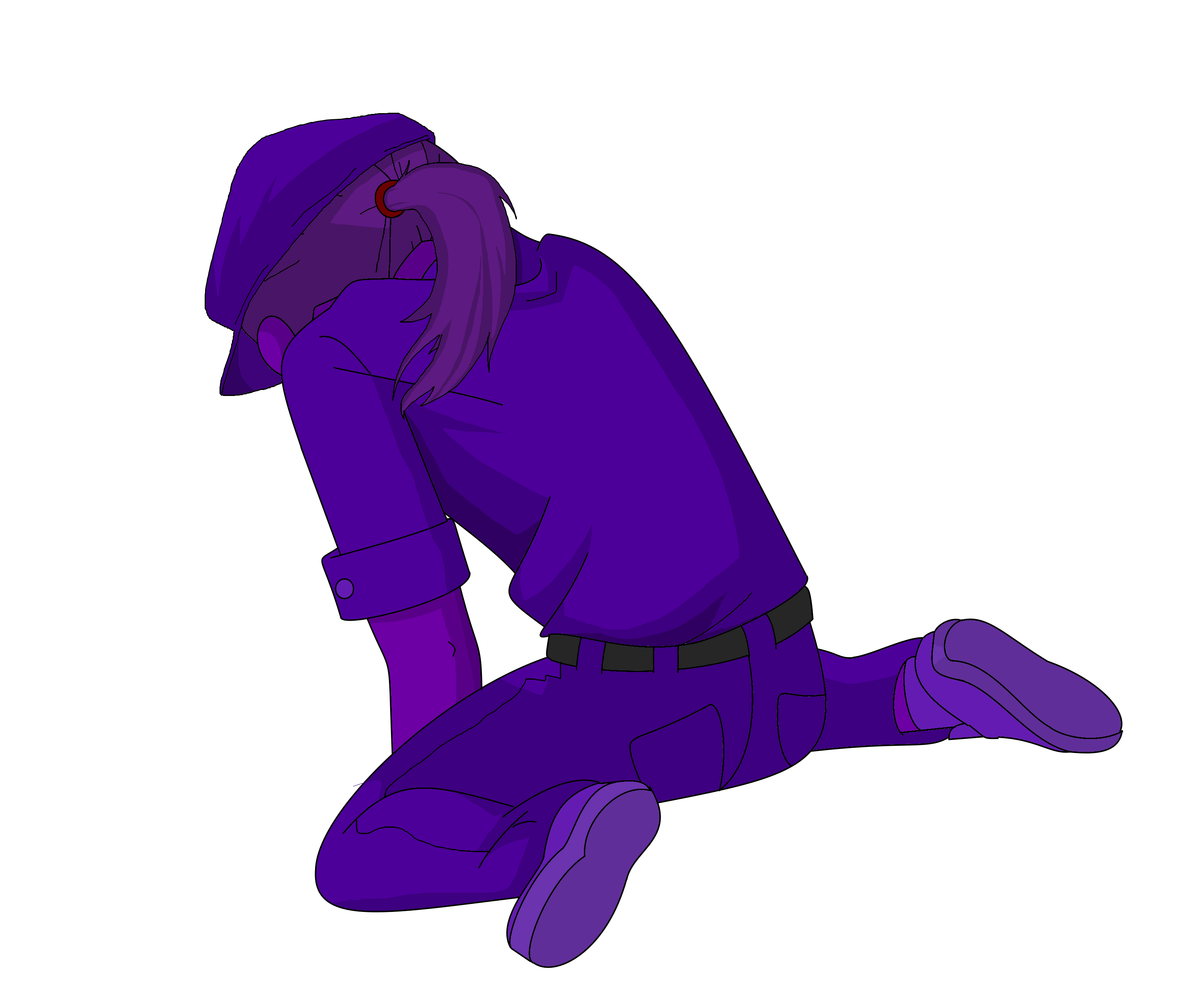 fnaf 2 purple man drawing