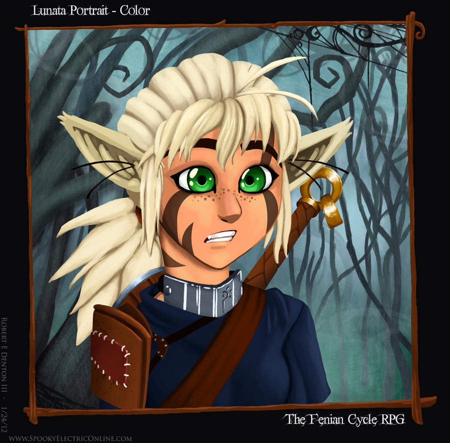 Fenian Cycle NPC - Lunata Portrait by SP00KYELECTRIC