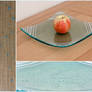 Blue Bubble Glass Platter