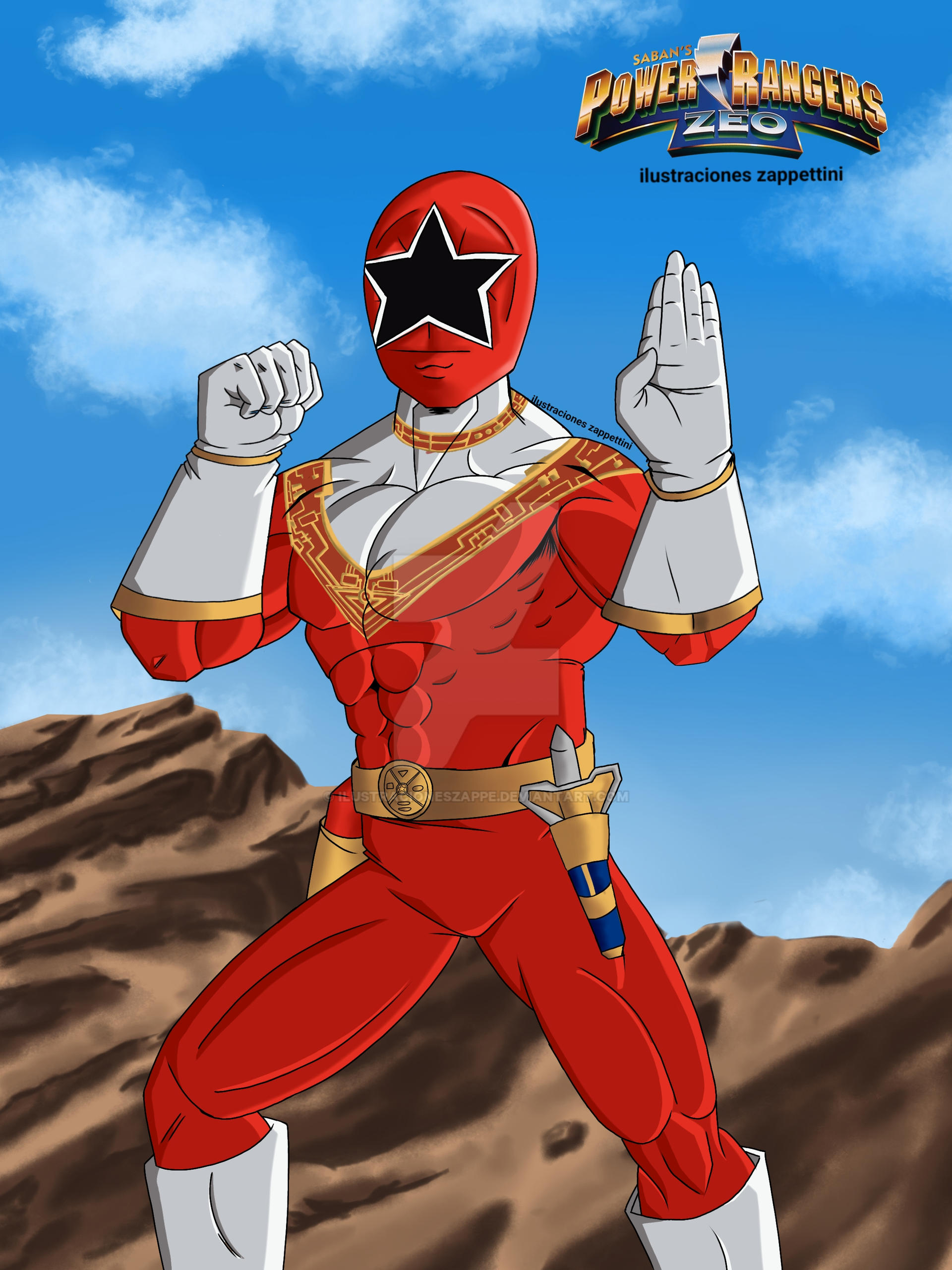 Zeo Red Ranger by IlustracionesZappe on DeviantArt