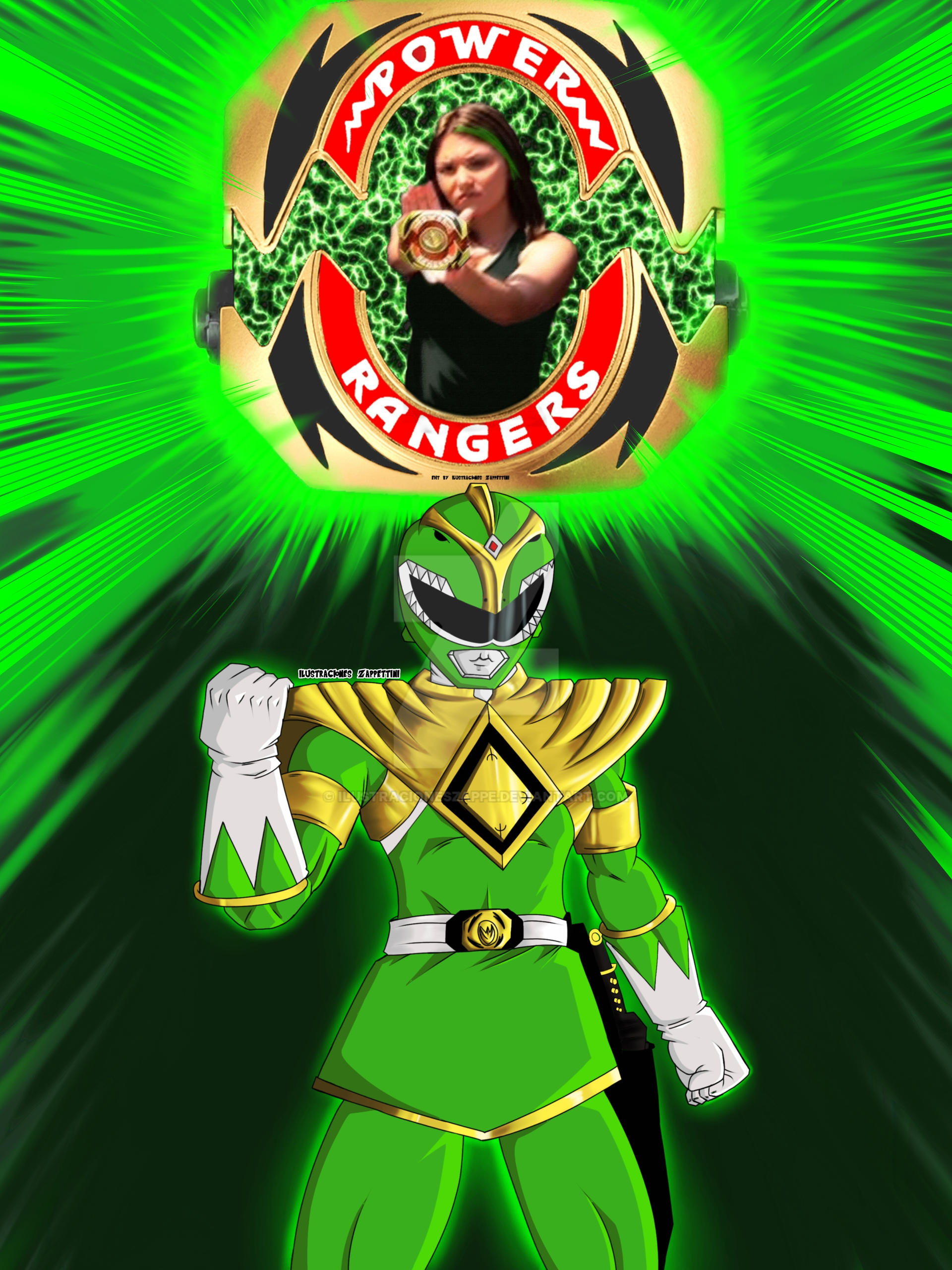Green Ranger Jenna Frank by IlustracionesZappe on DeviantArt