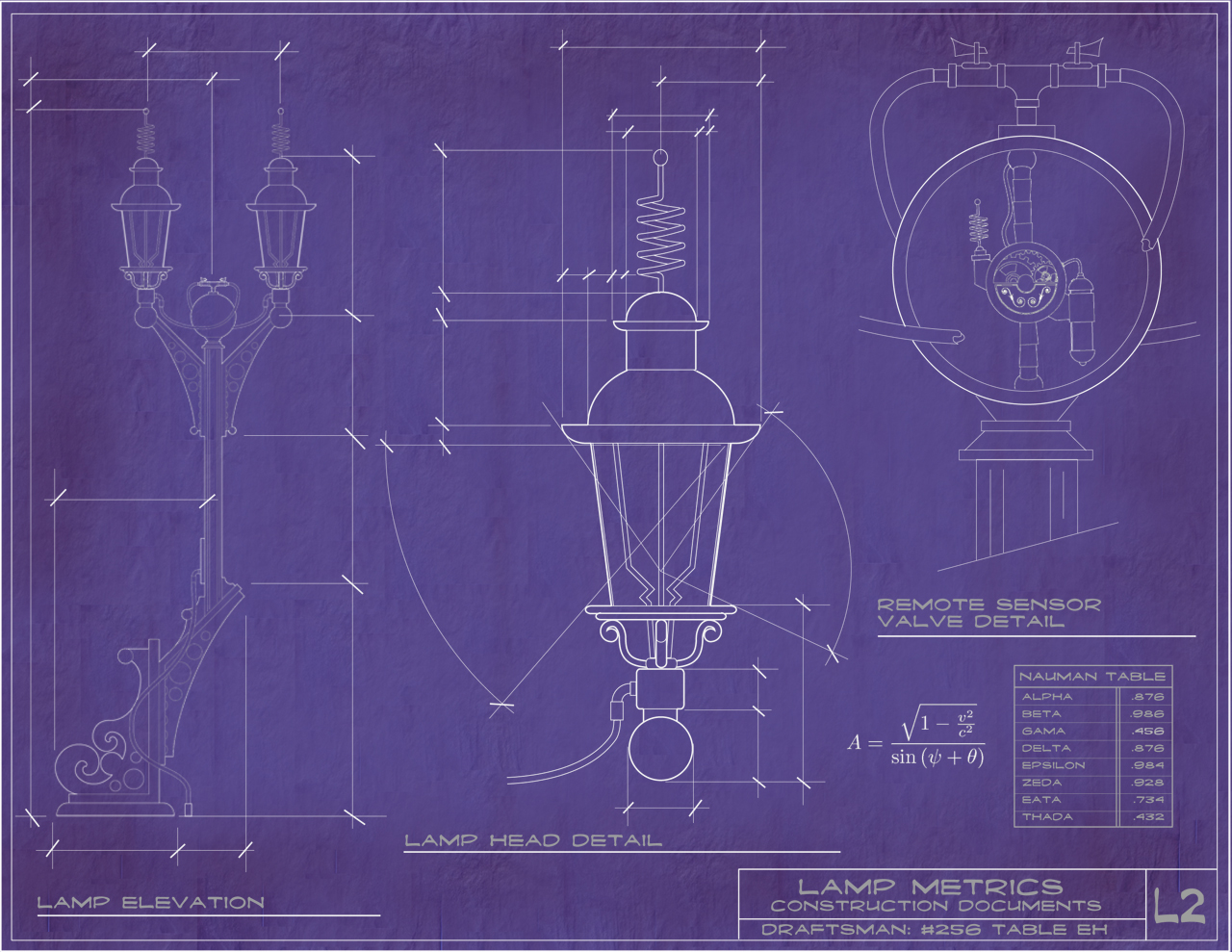 Steampunk Lamp Blueprints