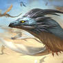 Silver wing dragon flight