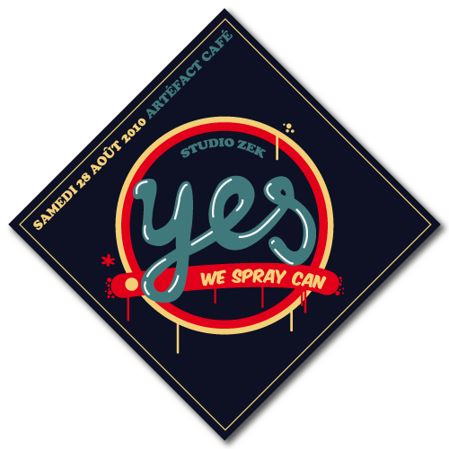 'YES WE +SPRAY+ CAN' sticker