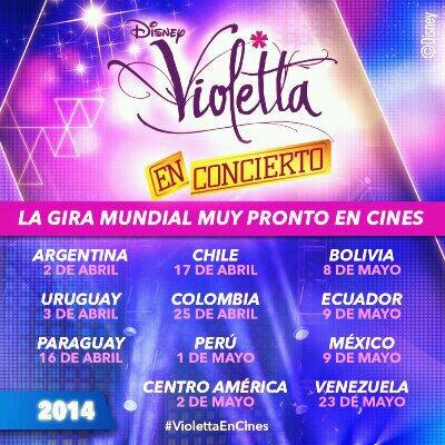 Estrenos para Violetta en Concierto: La pelicula