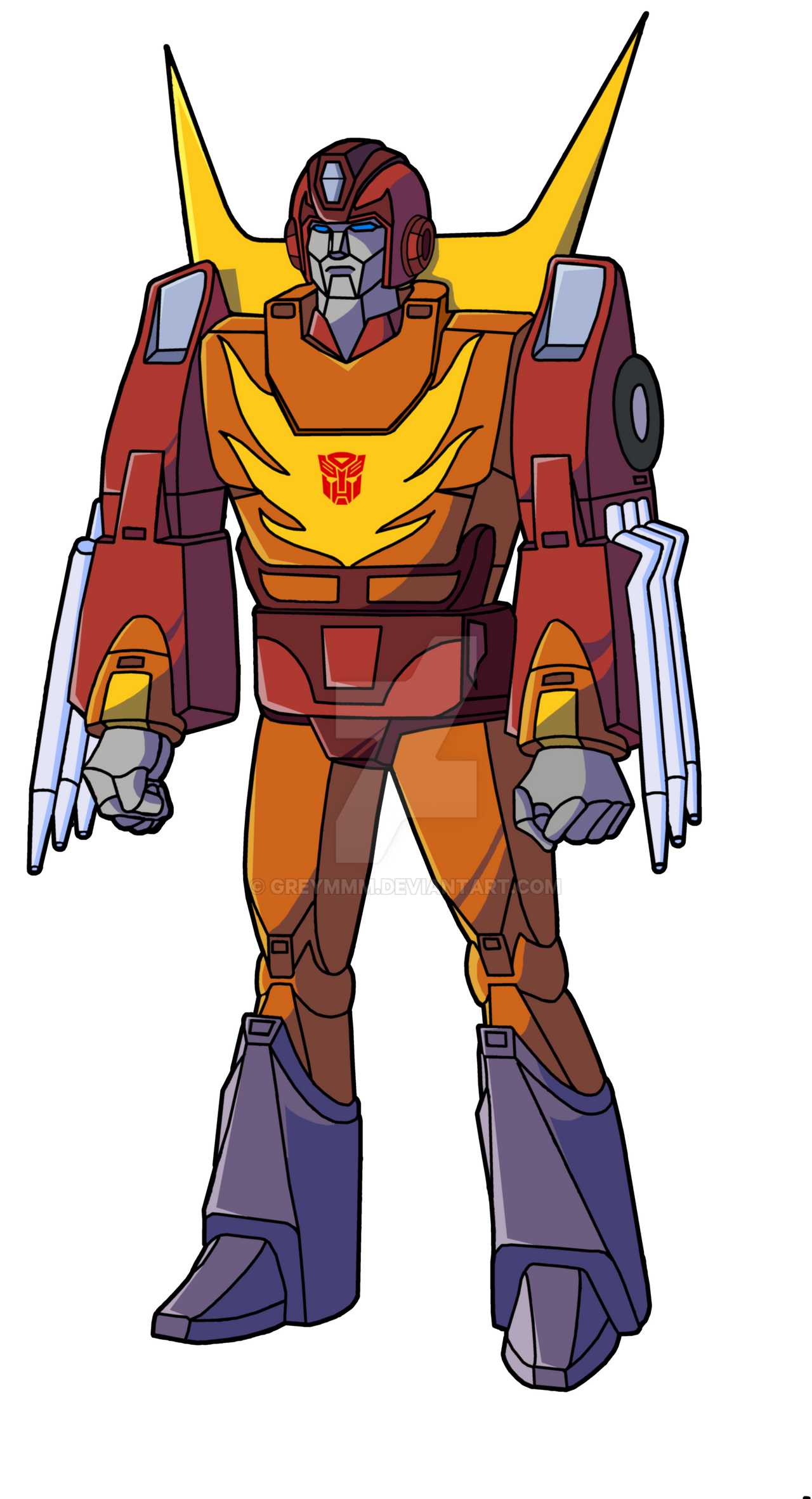 Rodimus Prime Cartoon by greymmm on DeviantArt