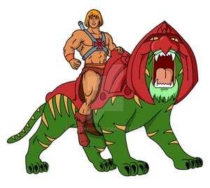 He-man and Battlecat Cartoon