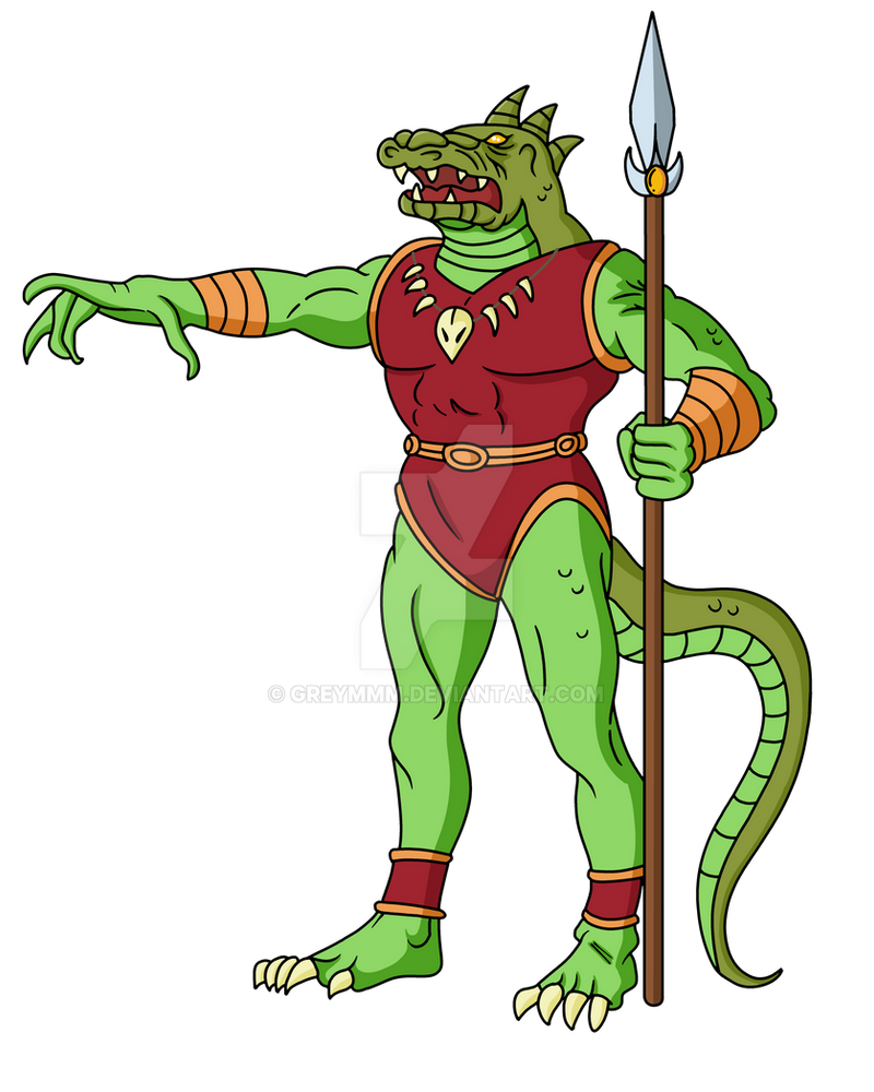 Dungeons and Dragons Cartoon Lizardman Captain V2 by greymmm on DeviantArt