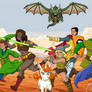 Dungeons and Dragons Cartoon Angry Green Dragon