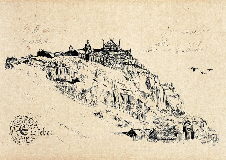 Edoras Rohan Edoras, Golden Hall of Rohan by erzsebet-beast on DeviantArt
