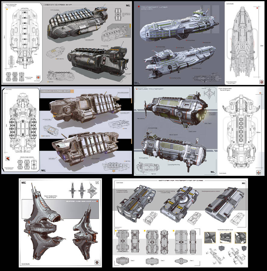 A series of civilian spaceship by KaranaK
