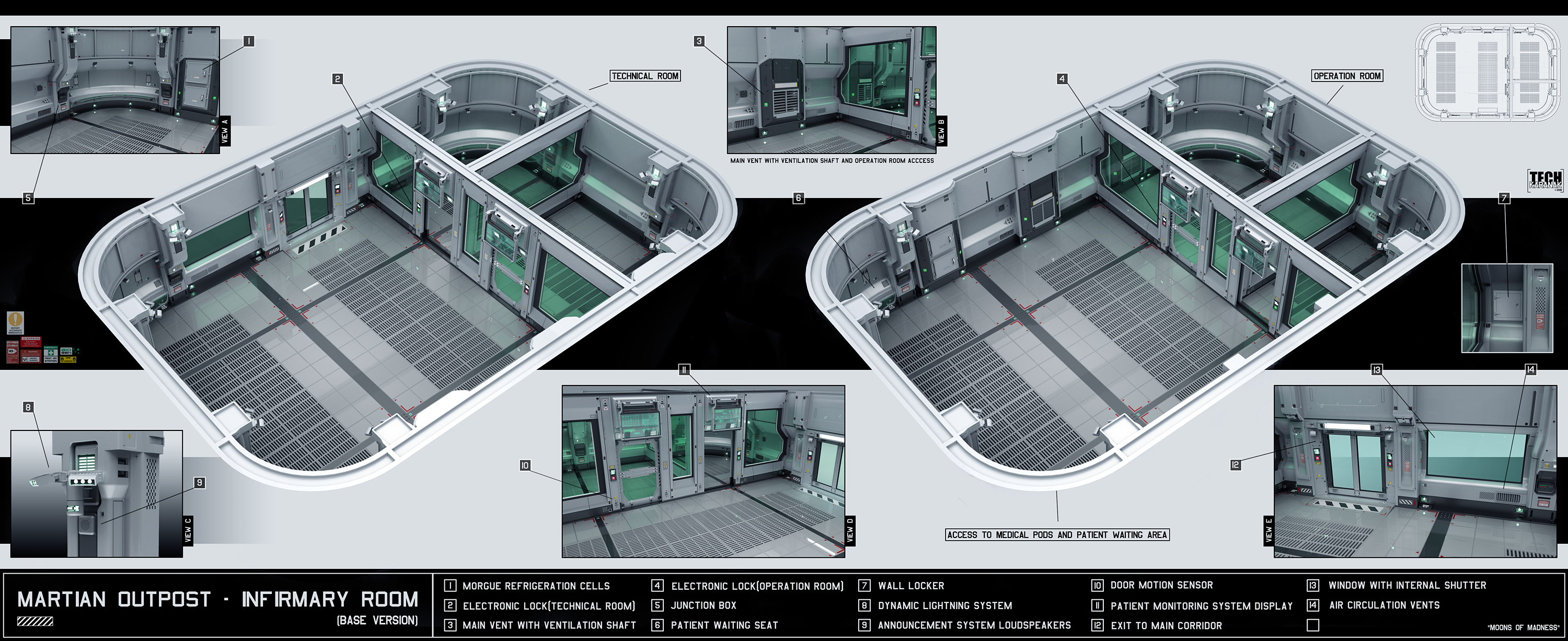 Martian outpost - Infirmary room