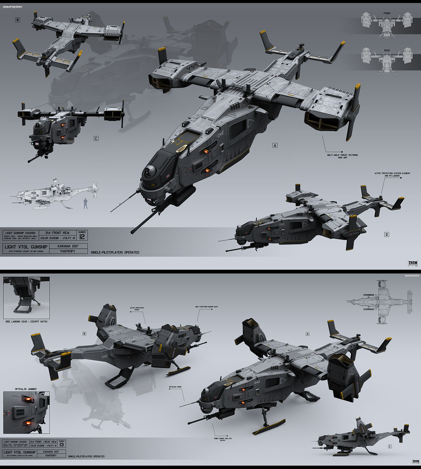 Light VTOL gunship by KaranaK
