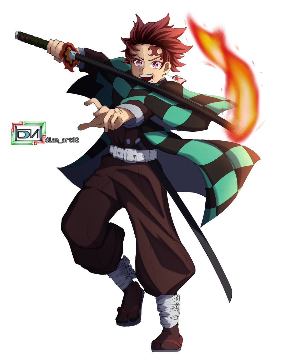 Tanjiro by ElaraArt on DeviantArt