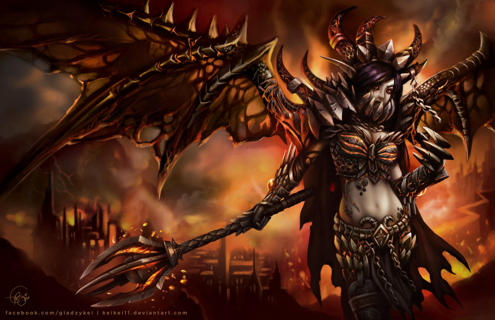 Female Deathwing By Keikei11 On Deviantart