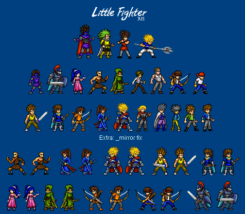 Jus Deviantart Little Fighter JUS sprites by GoGurizuri on DeviantArt