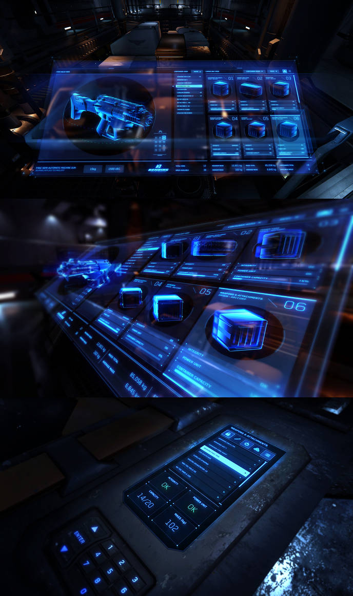 Star Citizen - Cargo Interaction UI Concepts by z-design