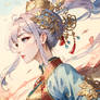 A beautiful dancer in ancient China