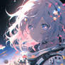 ImgCreator.ai astronaut, girl, anime style, space