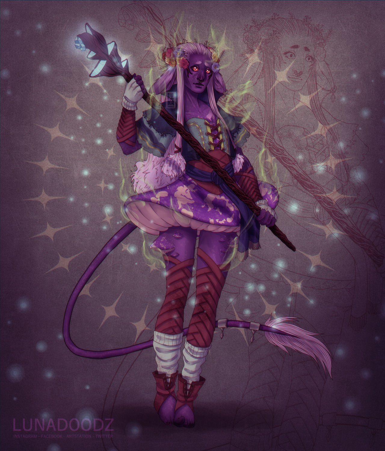 Circle of Spores Druid by lunadoodz on DeviantArt