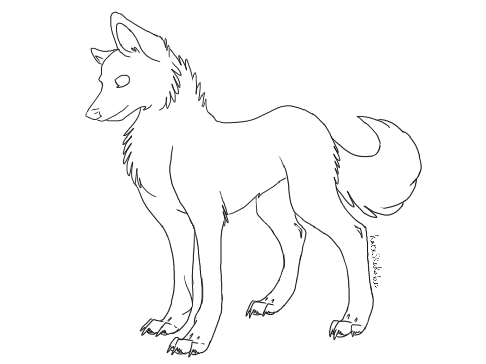 Wolf Base Lineart by KaraSkakalac on DeviantArt.