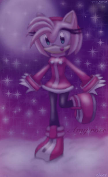 Amy rose in the snow