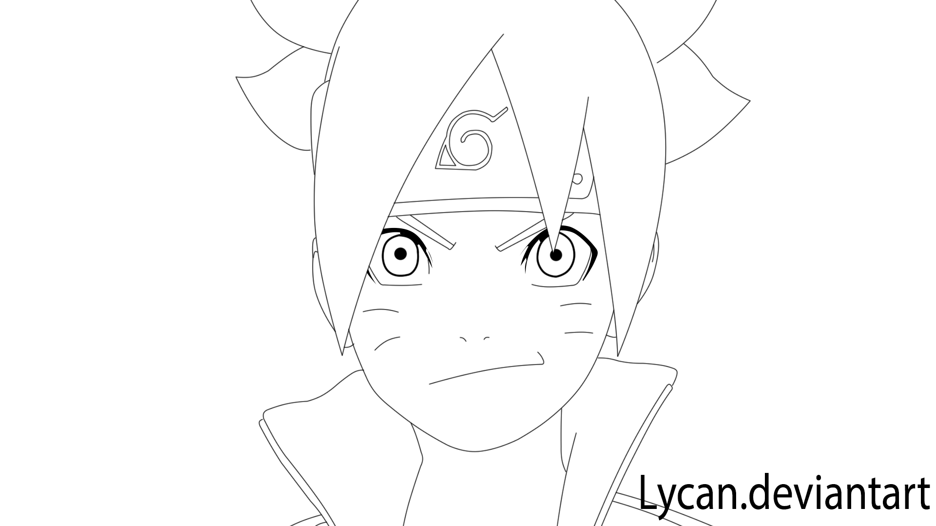 Boruto Coloring Uzumaki Template Sketch Sketch Coloring Page.