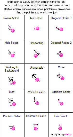 Pink Emote Cursor Pack