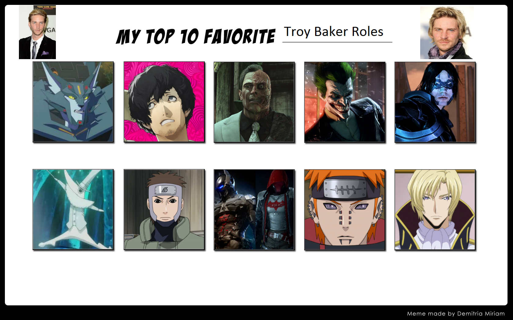 My Top 10 Favorite Troy Baker Roles by Tigerwolfphantom on DeviantArt