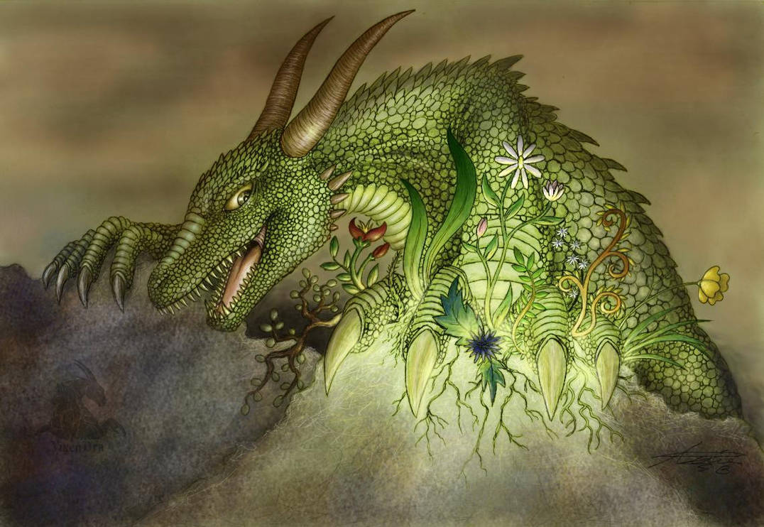 Lesser Earth Drake Drake of ground and nature by VixenDra on DeviantArt