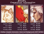 Commission Price Sheet (2022) by VixenDra