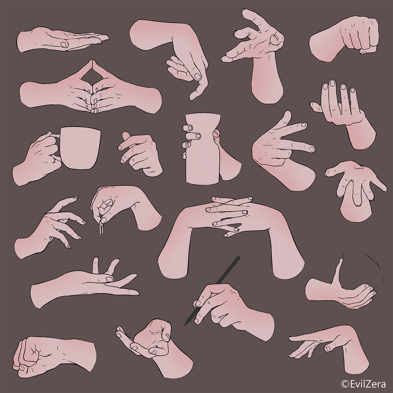 Hand Referenceclipart .:Hands references:. by EvilZera on DeviantArt