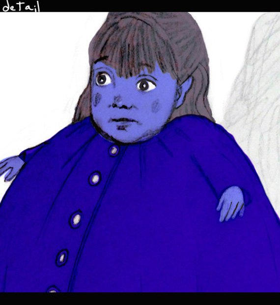 Violet Beauregarde Blueberry Drawing by Elizabethjones18 on DeviantArt