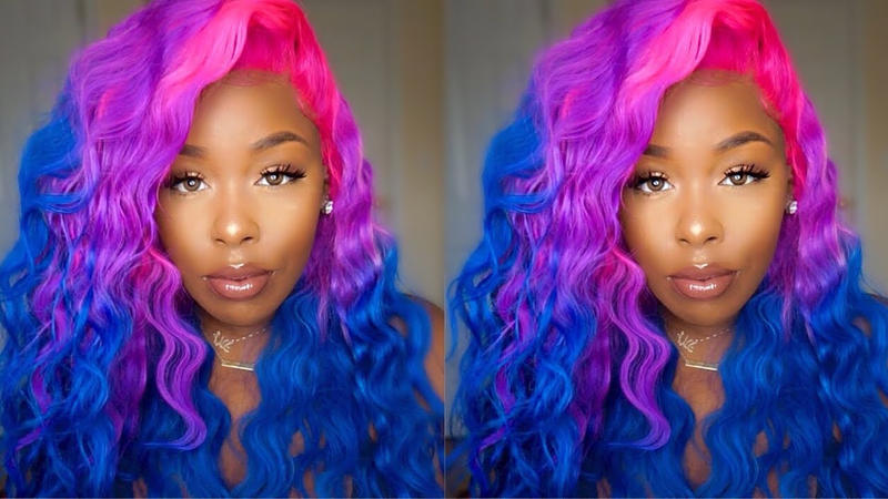 Wild Pink, Purple And Blue Ombre Hair by Elizabethjones18 on DeviantArt