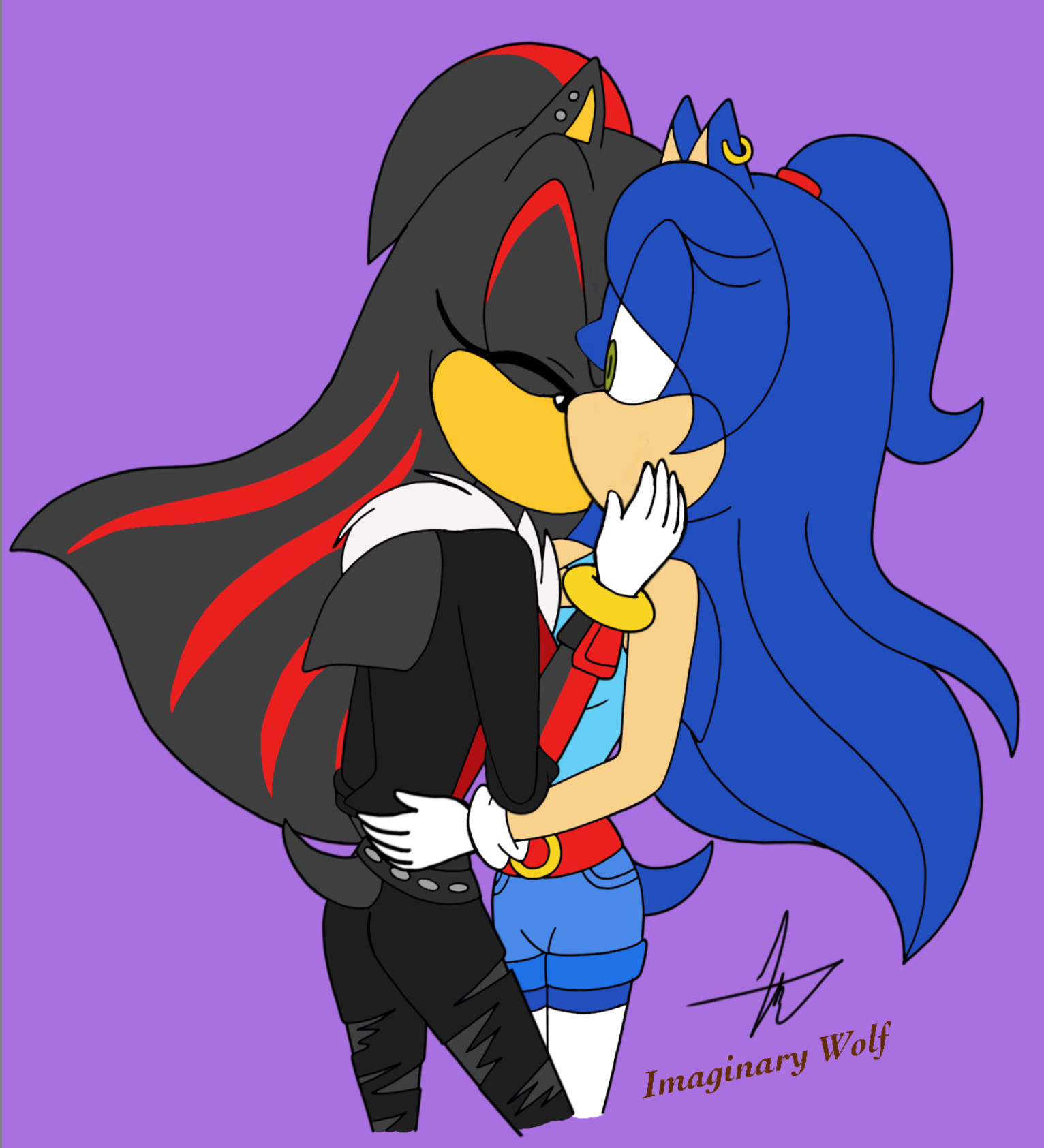 Both Sonic And Shadow Kissing by iluvsonamy12 on DeviantArt