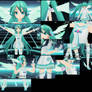 Hatsune Miku angel outfit ref sheet