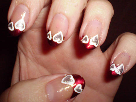 Valentine's day French tips