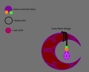 Cutie Mark and color pallet for my OC Shimmer Moon