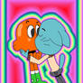 Gumball and Darwin kiss