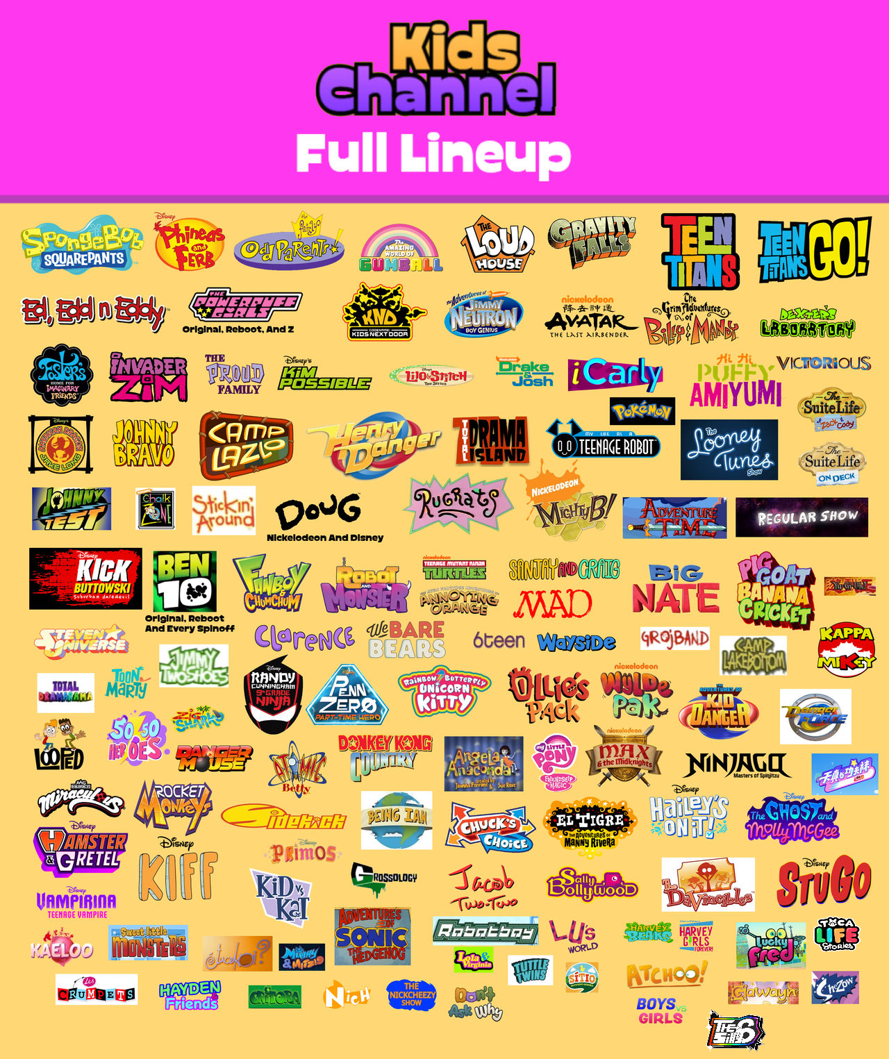 Program Lineup Full Deviantart Kids Channel: The Full Lineup by EDonDA on DeviantArt