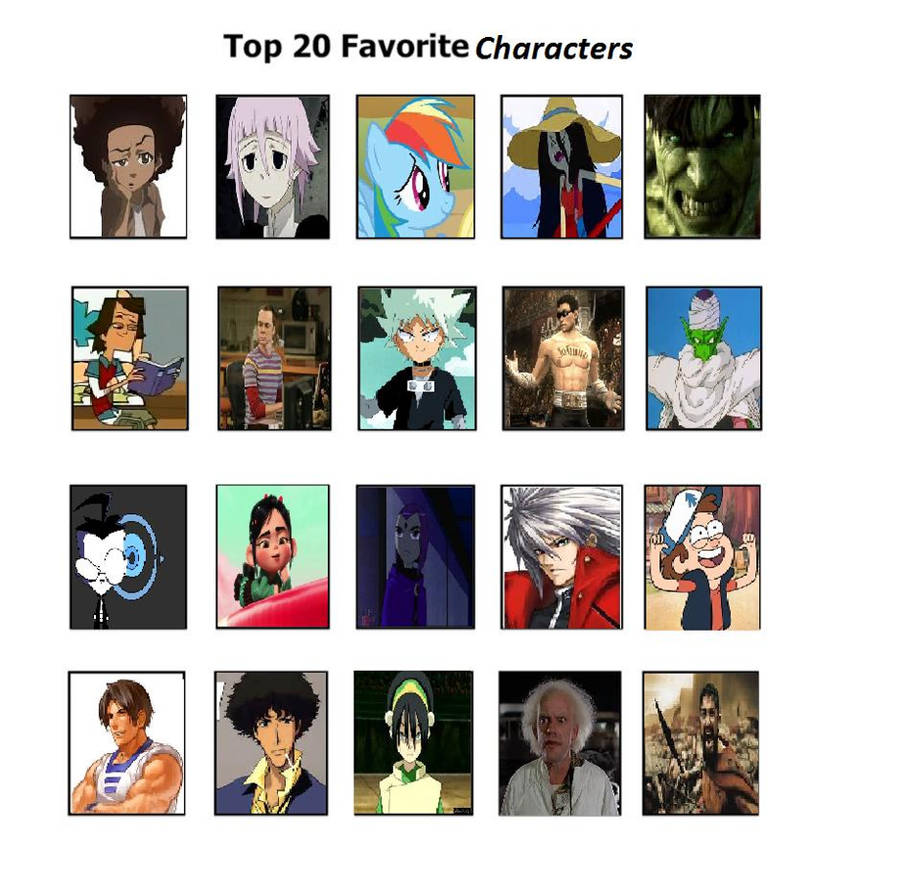 Top 20 fictional characters by luigiguy54 on DeviantArt Top 20 fictional characters by luigiguy54 on DeviantArt