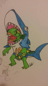Shark Costume Murky Doodle