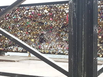 Padlock Bridge in Paris, France