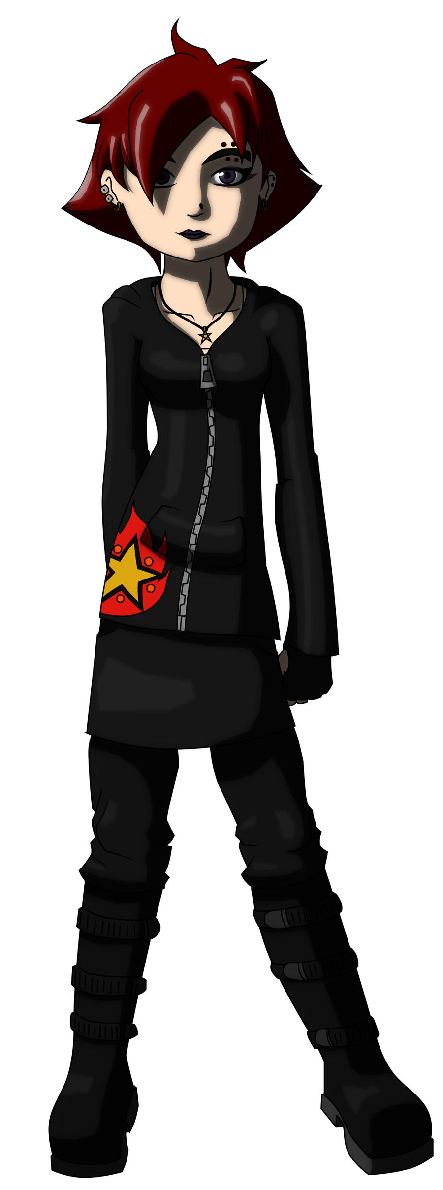 Goth rocker girl by Zspratt on DeviantArt