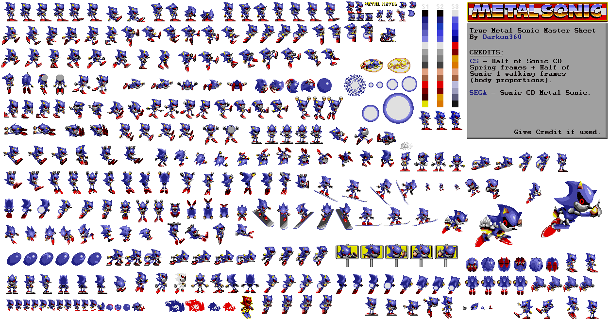 Metal Sonic Sprite Sheet Extended Edtion by UltraEpicLeader100 on DeviantArt