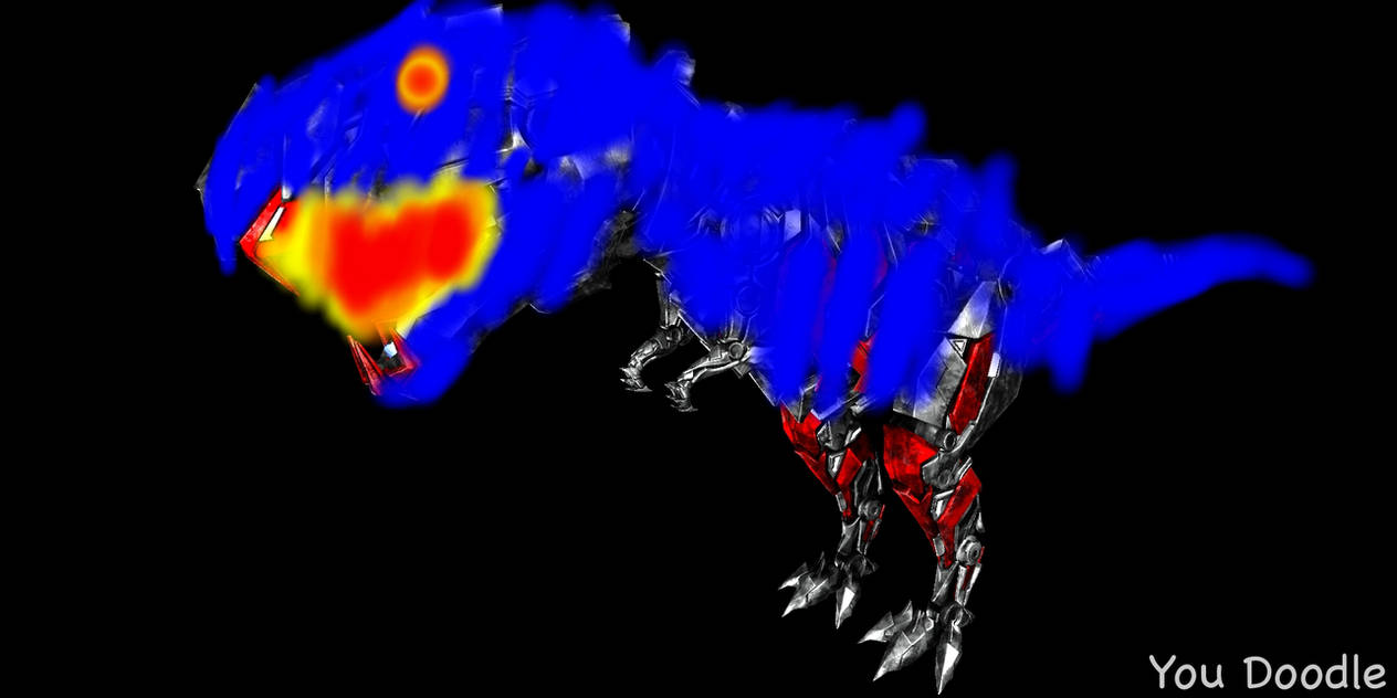 Blue Fire Rex Blue tek fire breathing rex by willdinomaster56 on DeviantArt