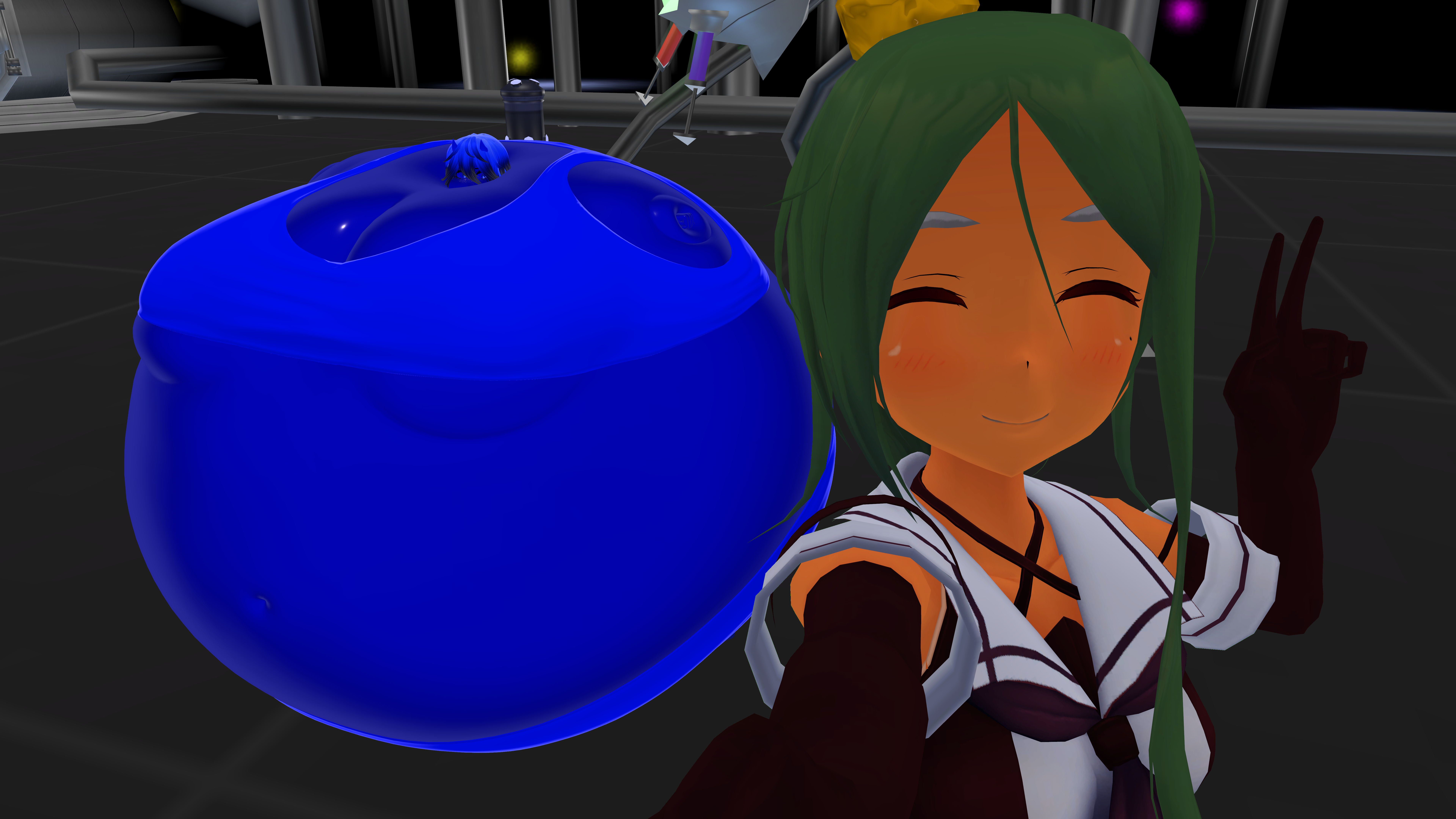 Blueberry Inflation Inosuke Off to the Juicing Room | Blueberry Girl Inflation by berrycowxo on ...