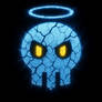 Shining skull with shining halo (Murder Drones)