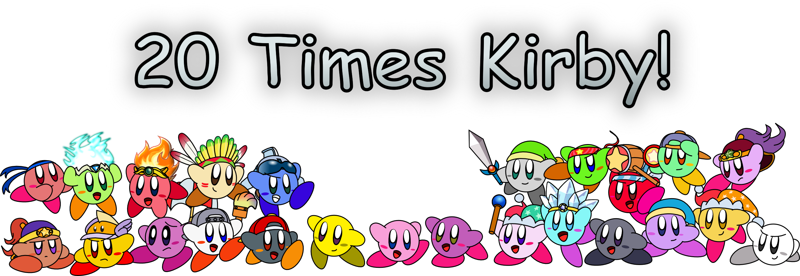 Kirby's 20th Anniversary SPRITE VERSION by SwagKirbyArt on DeviantArt