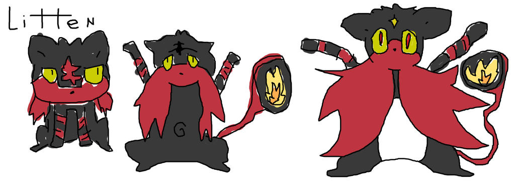 Litten Variations Litten EVO by M4Y0M on DeviantArt
